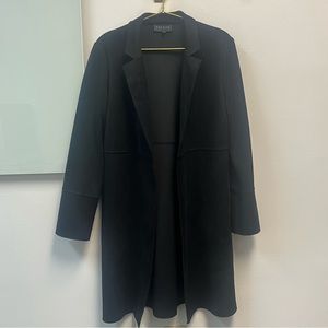 Premise Faux Suede Long Black Jacket